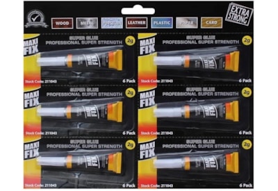 Maxi Fix 2g Super Glue 6pk Maxi Fix 2g Super Glue 6pk