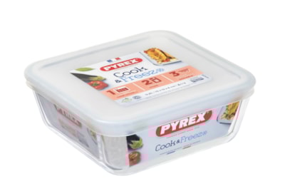 Pyrex Cook & Freeze Square Dish With Lid 0.8L Pyrex Cook & Freeze Square Dish With Lid 0.8L