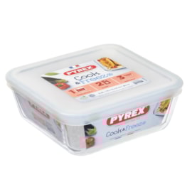 Pyrex Cook & Freeze Square Dish With Lid 0.8L Pyrex Cook & Freeze Square Dish With Lid 0.8L