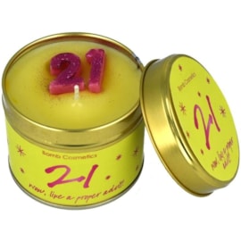Get Fresh Cosmetics 21st Birthday Tin Candle Get Fresh Cosmetics 21st Birthday Tin Candle