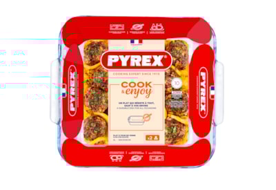 Pyrex Glass Square Roaster 21x21cm Pyrex Glass Square Roaster 21x21cm