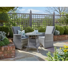 Burnham Xl 2 Seat Bistro 70Cm Grey Burnham Xl 2 Seat Bistro 70Cm Grey