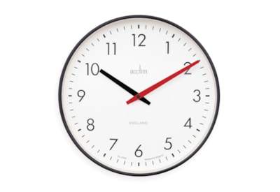 Riley 30cm Wall Clock In Black Riley 30cm Wall Clock In Black