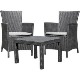 Keter Rosario 2 Seater Balcony Set - Graphite Keter Rosario 2 Seater Balcony Set - Graphite