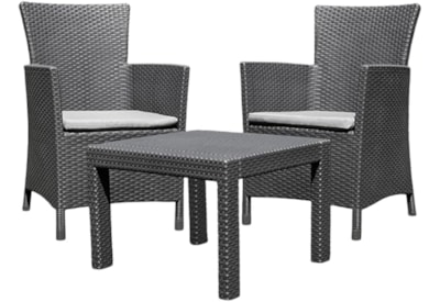 Keter Rosario 2 Seater Balcony Set - Graphite Keter Rosario 2 Seater Balcony Set - Graphite