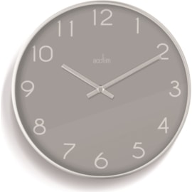Elma 25cm Chrome Wall Clock Smoke (22837)