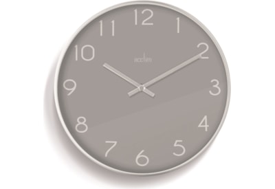 Elma 25cm Chrome Wall Clock Smoke (22837)