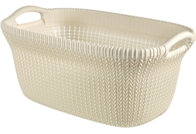 Curver Knit Laundry Basket Oasis White 40ltr (228393)