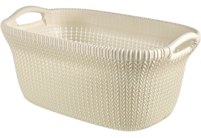 Curver Knit Laundry Basket Oasis White 40ltr Curver Knit Laundry Basket Oasis White 40ltr
