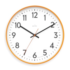 Hugo 30cm Wall Clock In Tangerine (23030)