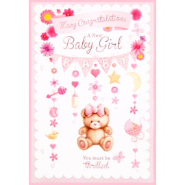 Simon Elvin Baby Girl Cards (23999)