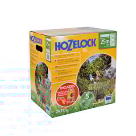 Hozelock 2in1 Reel & M/p Hose & Fitting & Gun 25m