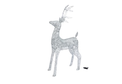 Three Kings Glitter Twist Reindeer Silver 95cm