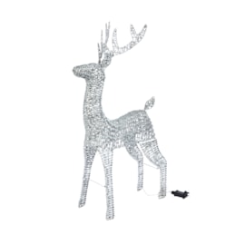 Three Kings Glitter Twist Reindeer Silver 115cm Three Kings Glitter Twist Reindeer Silver 115cm