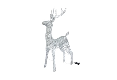 Three Kings Glitter Twist Reindeer Silver 115cm