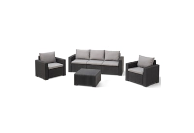Keter California 5 Seater Lounge Set - Graphite Keter California 5 Seater Lounge Set - Graphite