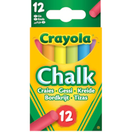 Crayola Anti Dust Chalk Assorted Colours 12s (256237.148)