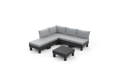 Keter Elements 5 Seater Modular Lounge Set - Graphite Keter Elements 5 Seater Modular Lounge Set - Graphite