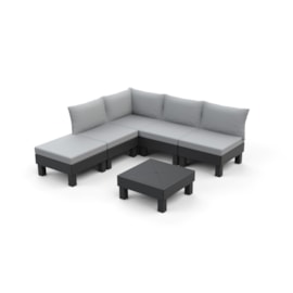 Keter Elements 5 Seater Modular Lounge Set - Graphite