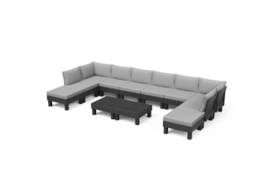 Keter Elements 10 Seater Modular Lounge Set - Graphite Keter Elements 10 Seater Modular Lounge Set - Graphite