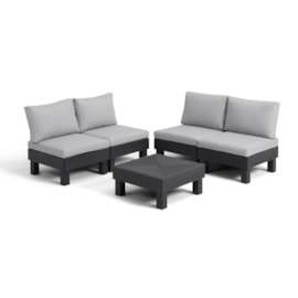 Keter Elements 4 Seater Modular Lounge Set - Graphite Keter Elements 4 Seater Modular Lounge Set - Graphite
