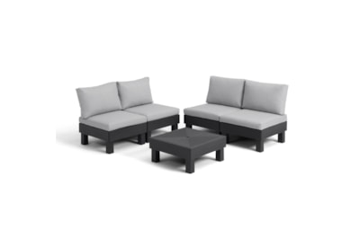 Keter Elements 4 Seater Modular Lounge Set - Graphite Keter Elements 4 Seater Modular Lounge Set - Graphite