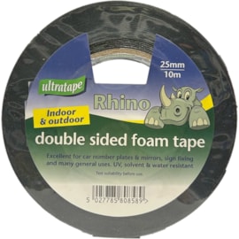 Ultratape Rhino Double Sided Foam Tape 25mm x 10m Ultratape Rhino Double Sided Foam Tape 25mm x 10m
