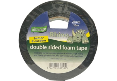 Ultratape Rhino Double Sided Foam Tape 25mm x 10m Ultratape Rhino Double Sided Foam Tape 25mm x 10m