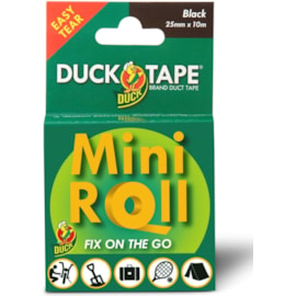 Duck Tape Mini 25mm X 10m - Black (260181)