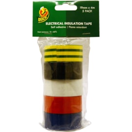 Duck Tape Electrical Tape 5 Pk Assorted Colours (260197)