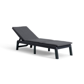 Keter Atlas Sun Lounger With Cushion- Graphite