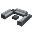 Keter California 9 Seater Triple 3Seat Sofa Set Graphite Keter California 9 Seater Triple 3Seat Sofa Set Graphite