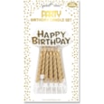 Gold Metallic Cake Candle Set 6's Gold Metallic Cake Candle Set 6's