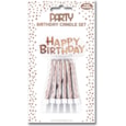 Rose Gold Metallic Cake Candle Set 6's Rose Gold Metallic Cake Candle Set 6's