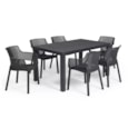 Keter Julie Table And Elisa Chairs - Graphite Keter Julie Table And Elisa Chairs - Graphite