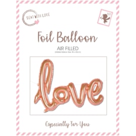 Love Foil Rose Gold Balloon Love Foil Rose Gold Balloon