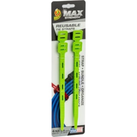 Duck Max Reusable Tie Strap 4pk Green 8" (287654)