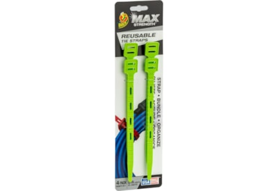 Duck Max Reusable Tie Strap 4pk Green 8" Duck Max Reusable Tie Strap 4pk Green 8"
