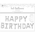 Birthday Silver Foil Balloon Birthday Silver Foil Balloon