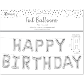 Birthday Silver Foil Balloon (28848-HBSCC)