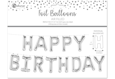Birthday Silver Foil Balloon Birthday Silver Foil Balloon