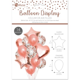 14 Piece Rose Gold Balloon Set 14 Piece Rose Gold Balloon Set