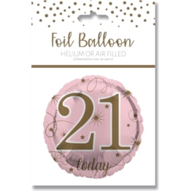 Age 21 Pink Foil Balloon 18" (29229-21CC)