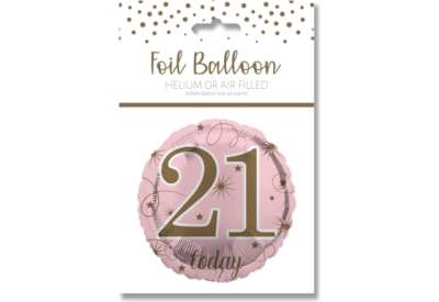 Age 21 Pink Foil Balloon 18" Age 21 Pink Foil Balloon 18"