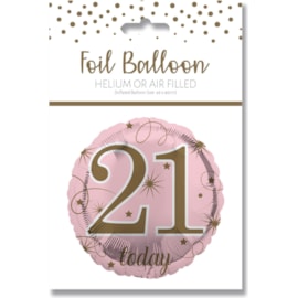 Age 21 Pink Foil Balloon 18" Age 21 Pink Foil Balloon 18"
