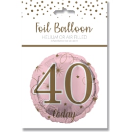Age 40 Pink Foil Balloon 18" (29229-40CC)