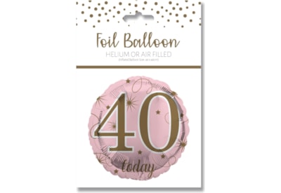 Age 40 Pink Foil Balloon 18" (29229-40CC)
