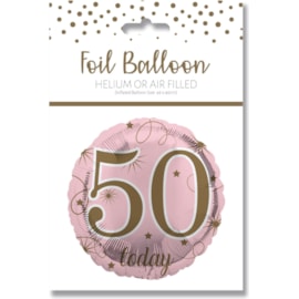 Age 50 Pink Foil Balloon 18" Age 50 Pink Foil Balloon 18"