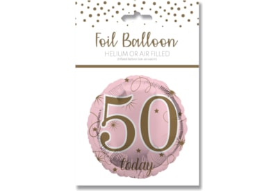 Age 50 Pink Foil Balloon 18" Age 50 Pink Foil Balloon 18"