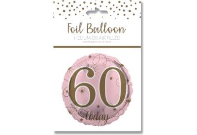 Age 60 Pink Foil Balloon 18" Age 60 Pink Foil Balloon 18"